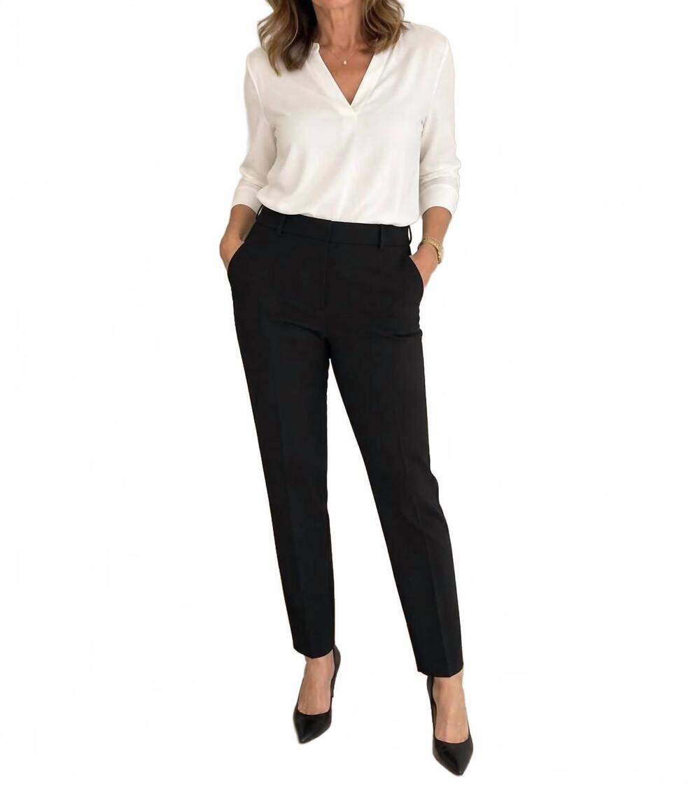 NEW THE KOOPLES crepe tapered leg pant in black